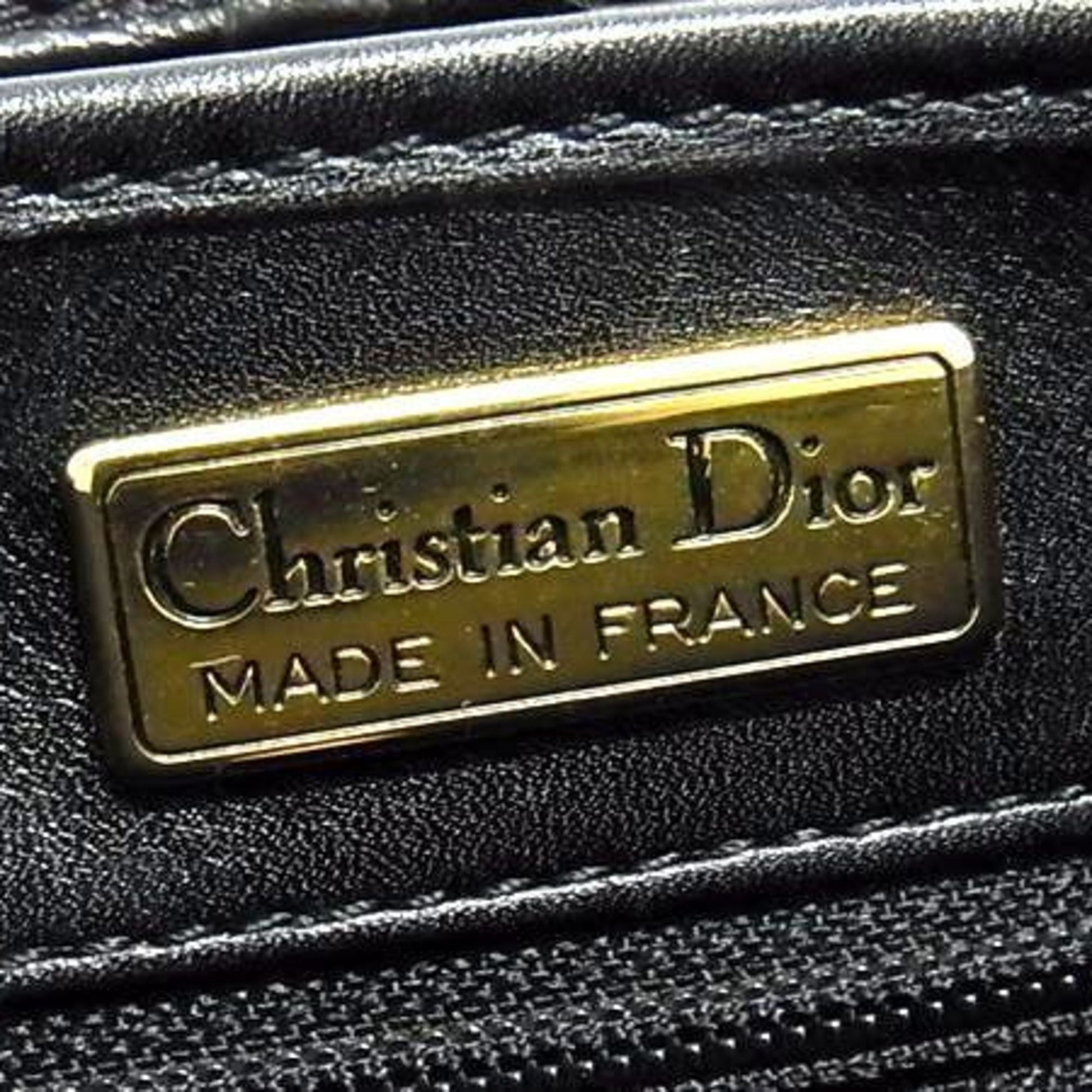 Christian Dior Black Leather Shoulder Bag ()