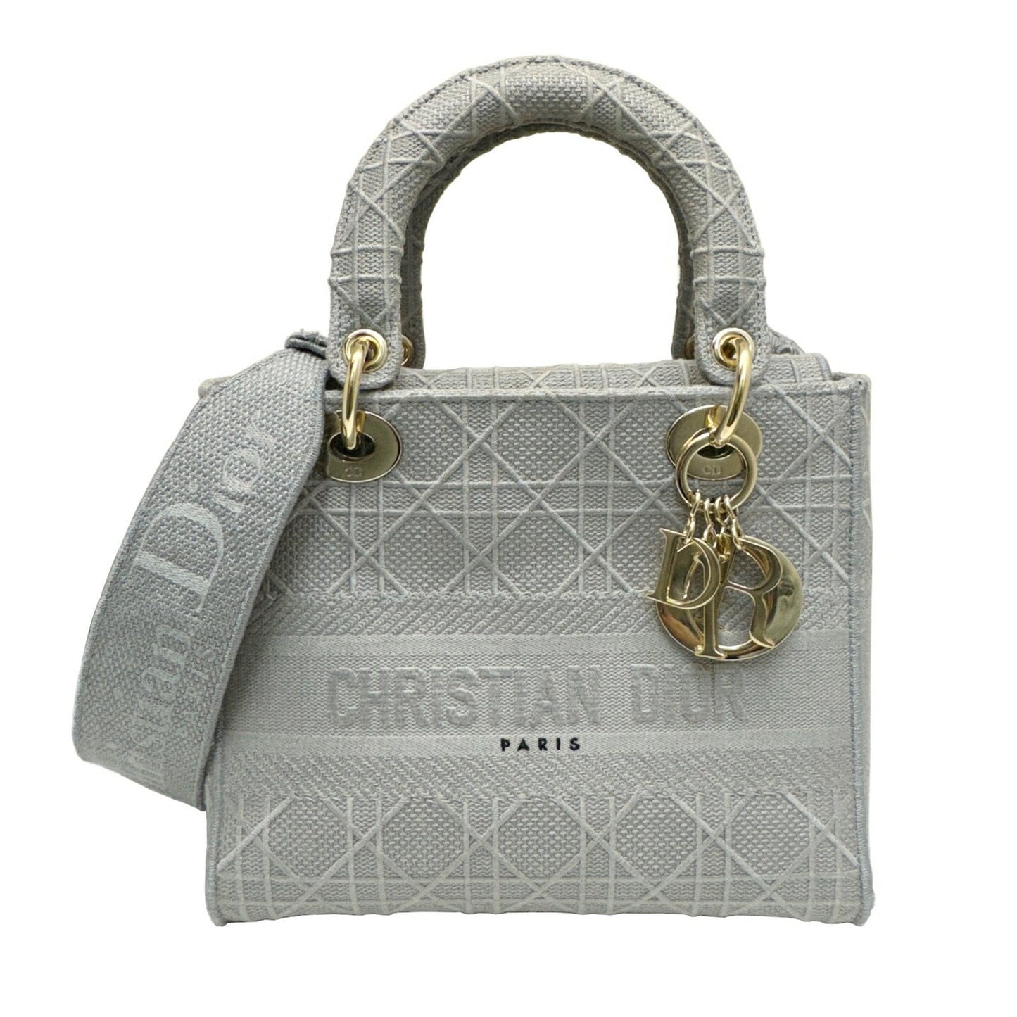 Christian Dior Gray Canvas Handbag Shoulder Bag ()