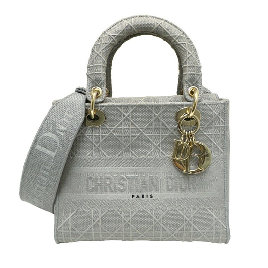 Christian Dior Gray Canvas Handbag Shoulder Bag ()