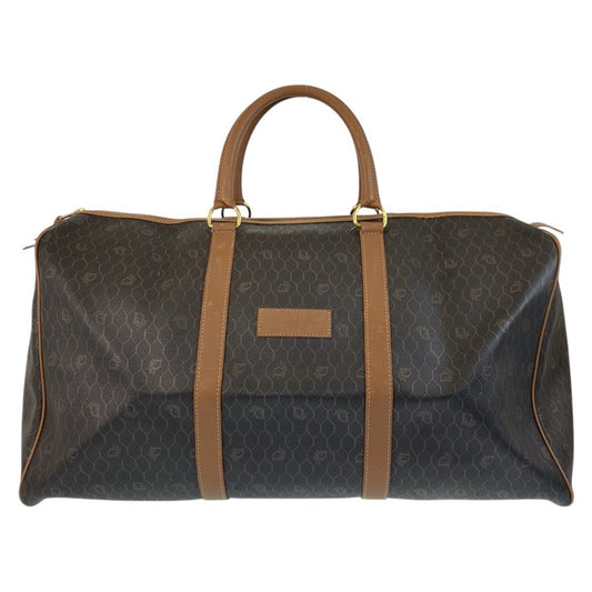 Christian Dior Brown Pvc Leather Boston Bag Handbag ()
