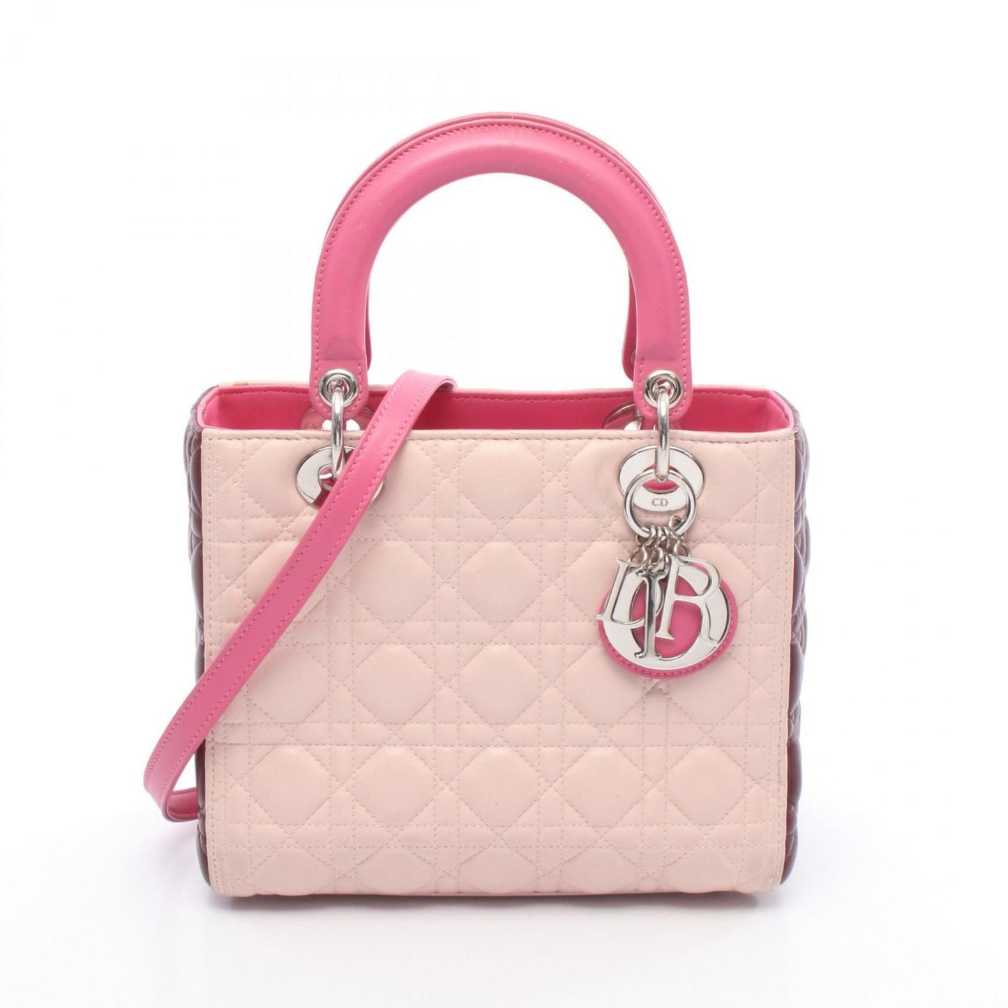 Christian Dior Bordeaux Pink Leather Handbag ()