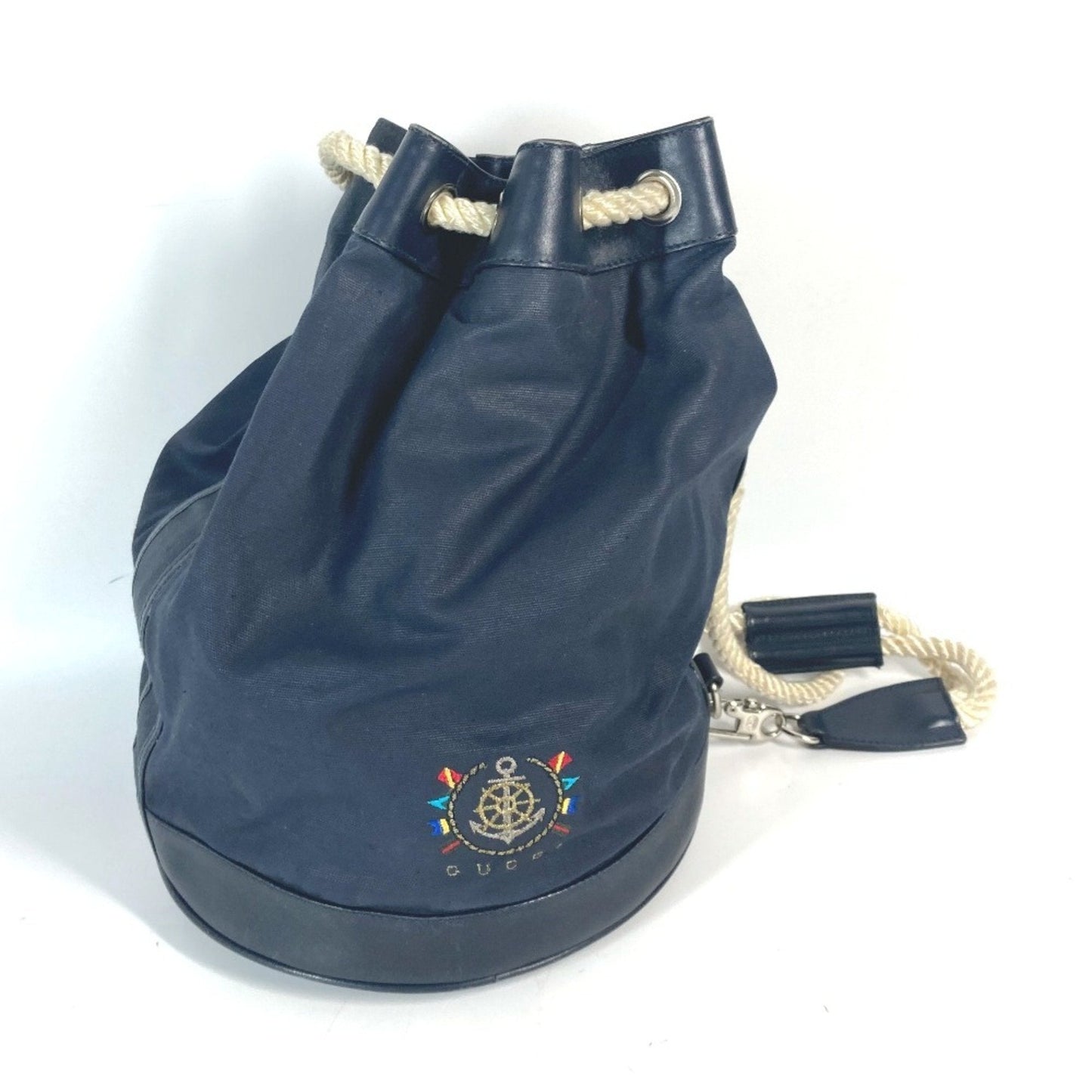 Gucci Leather Canvas Shoulder Bag
