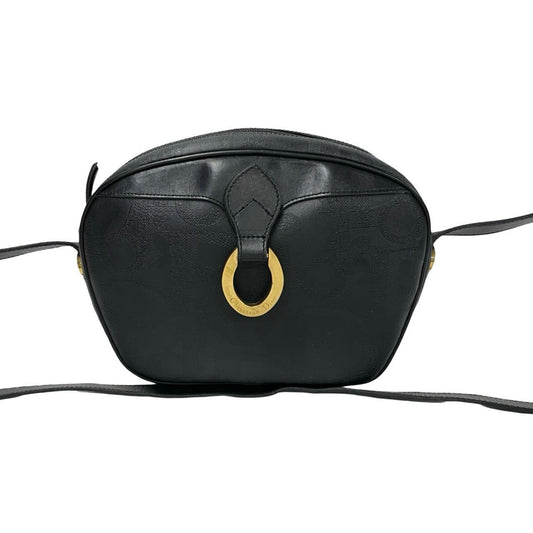 Christian Dior Black Leather Pvc Pochette Shoulder Bag ()