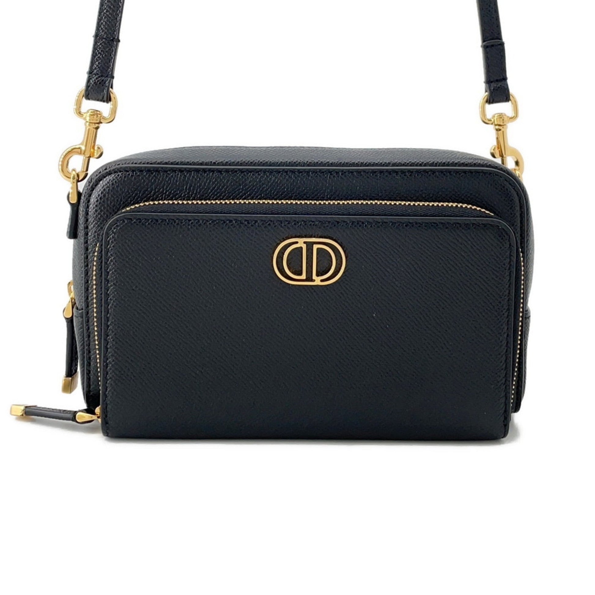 Christian Dior Black Leather Shoulder Bag ()