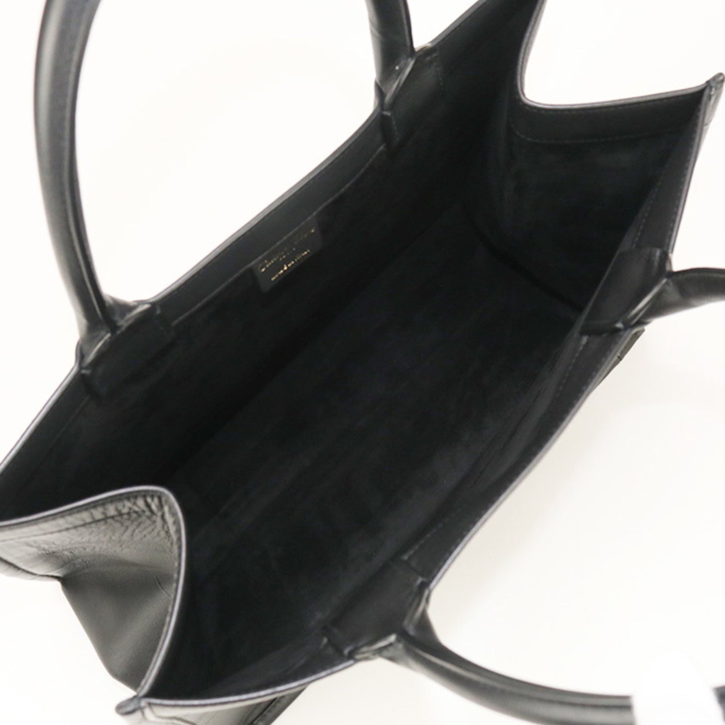 Christian Dior Black Leather Tote Bag ()