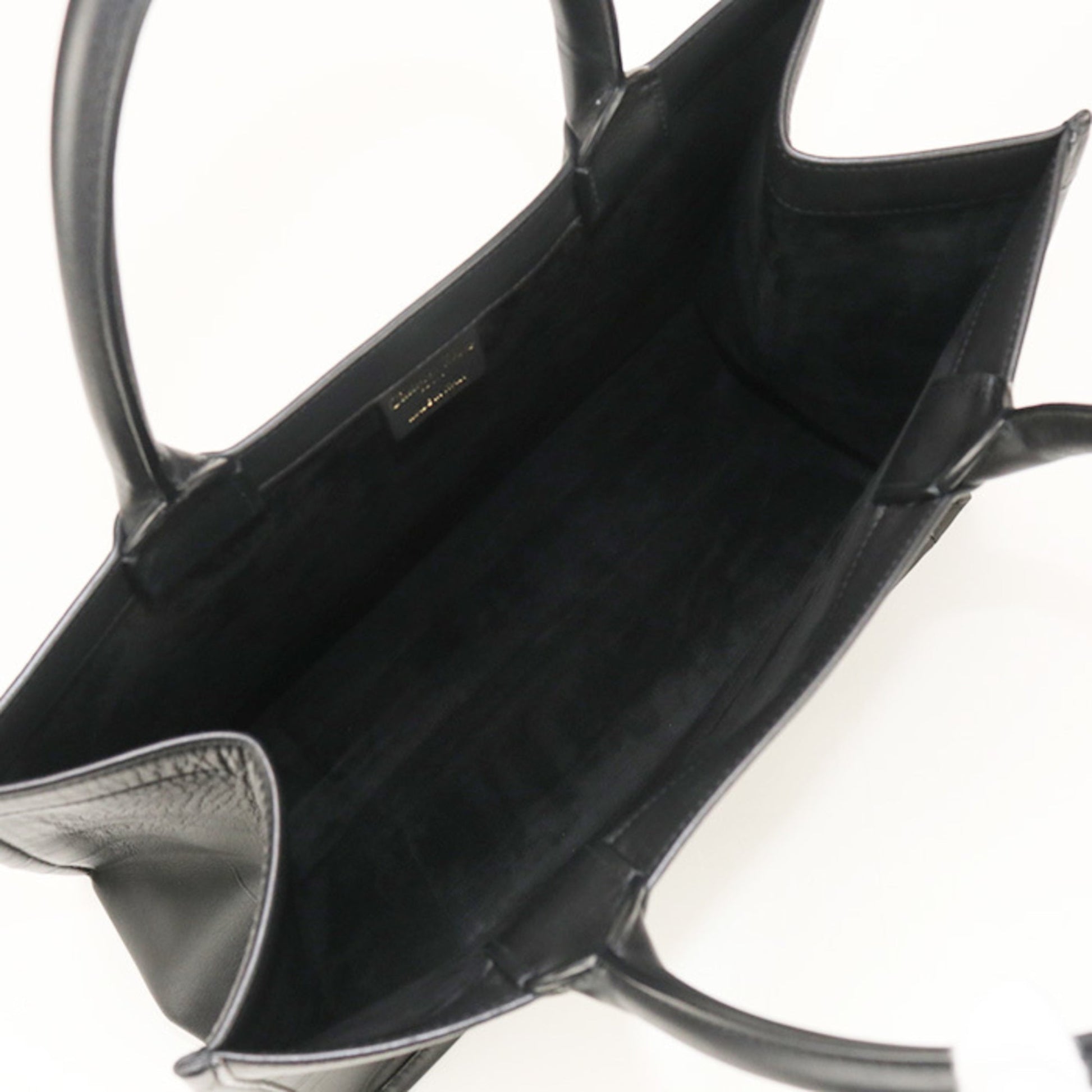 Christian Dior Black Leather Tote Bag ()