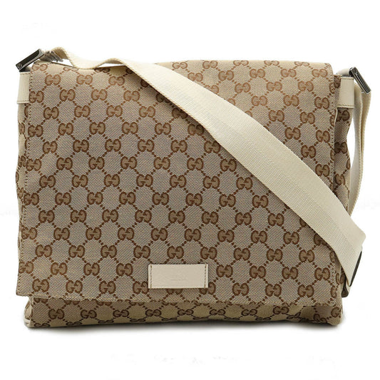 Gucci Leather Canvas Shoulder Bag