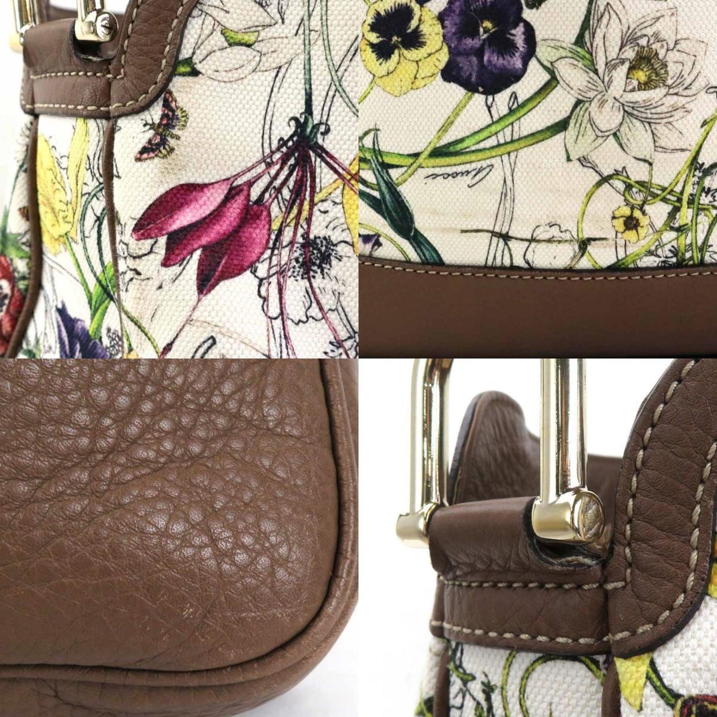 Gucci Leather Canvas Shoulder Bag