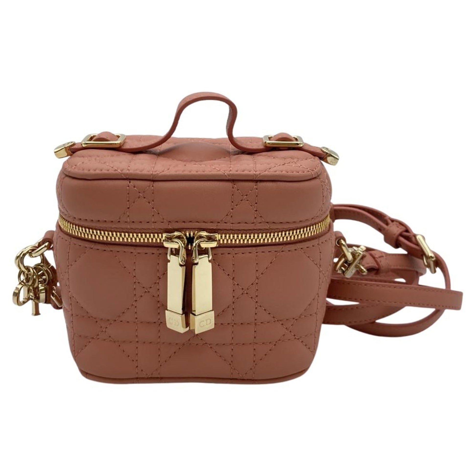 Christian Dior Pink Leather Shoulder Bag Vanity Bag ()