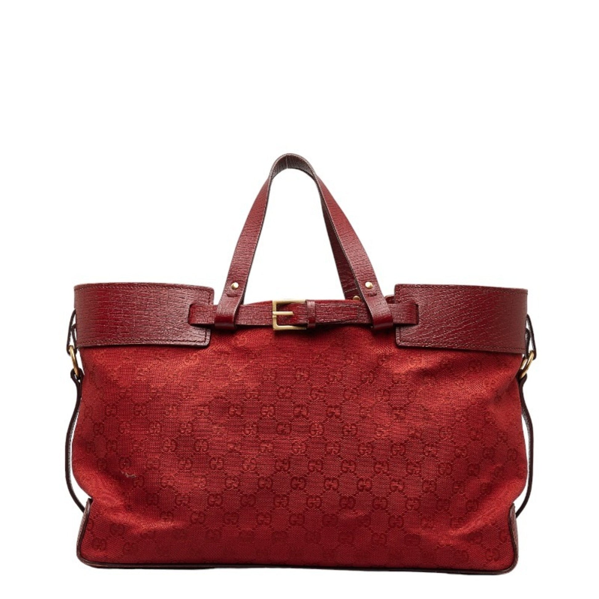 Gucci Leather Canvas Tote