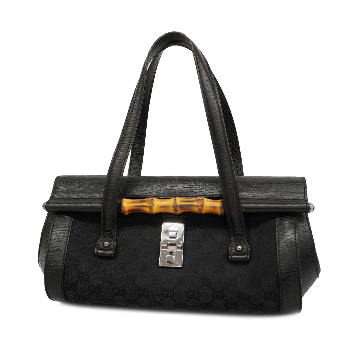 Gucci Leather Canvas Shoulder Bag