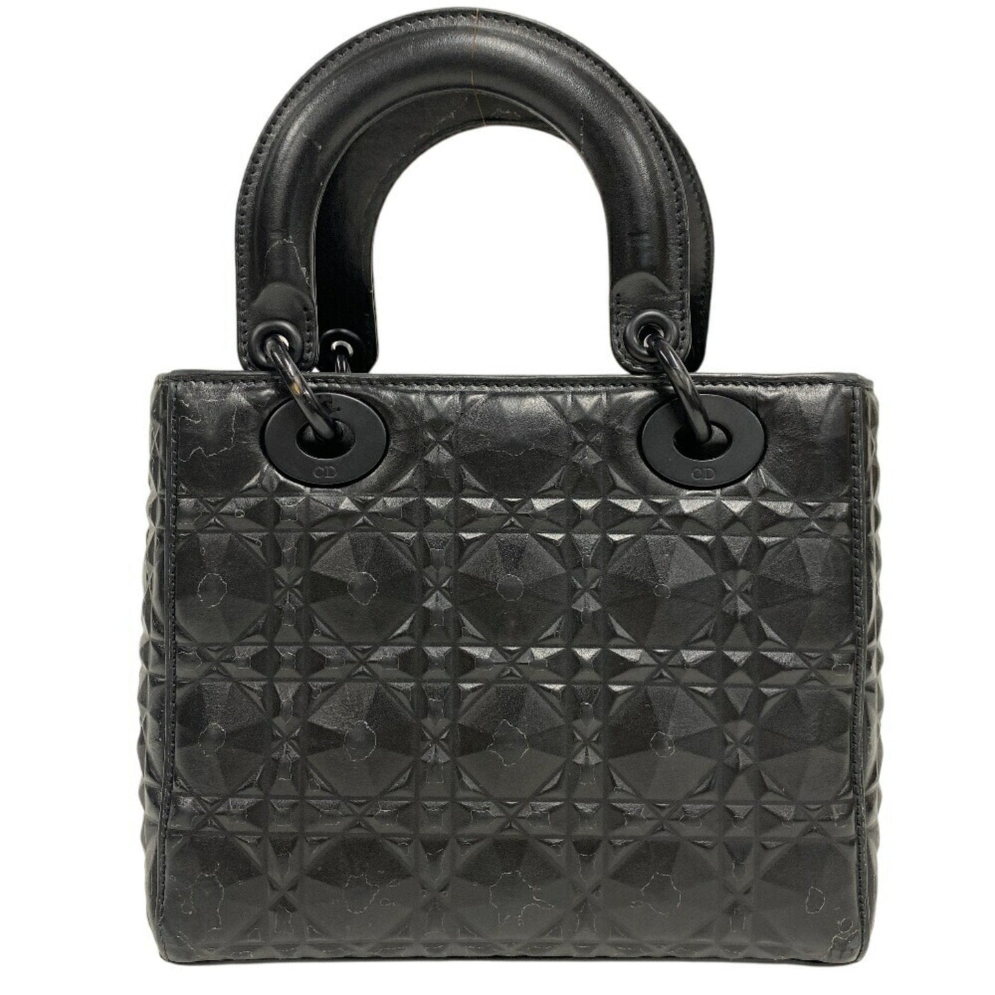 Christian Dior Black Leather Handbag Shoulder Bag ()