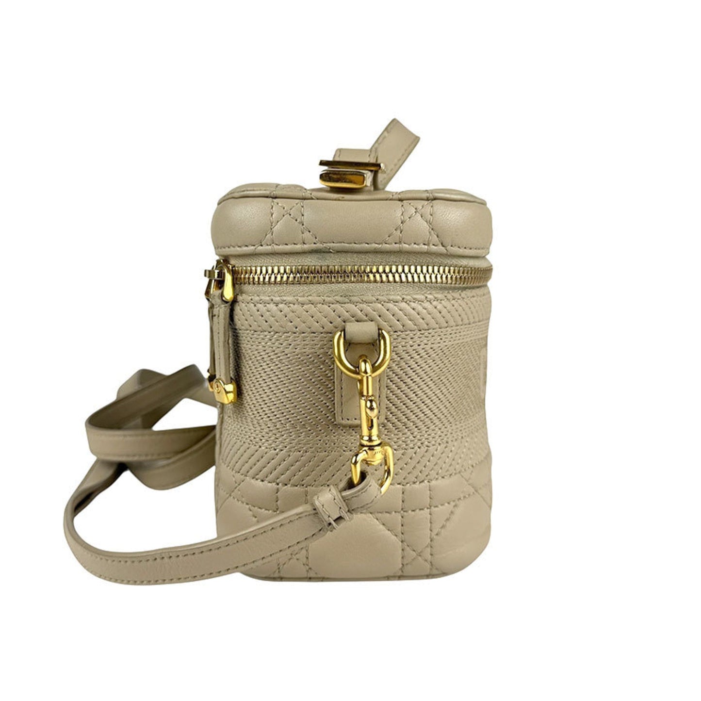 Christian Dior Beige Leather Handbag Shoulder Bag ()