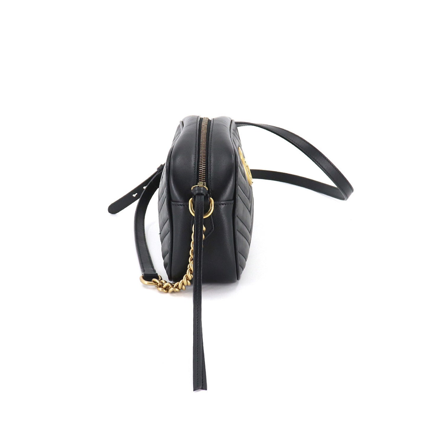 Gucci GG Marmont Black Leather Quilted Shoulder Bag Style 2