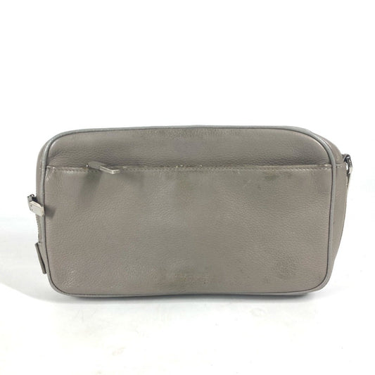 Christian Dior Gray Leather Clutch Bag Pouch ()