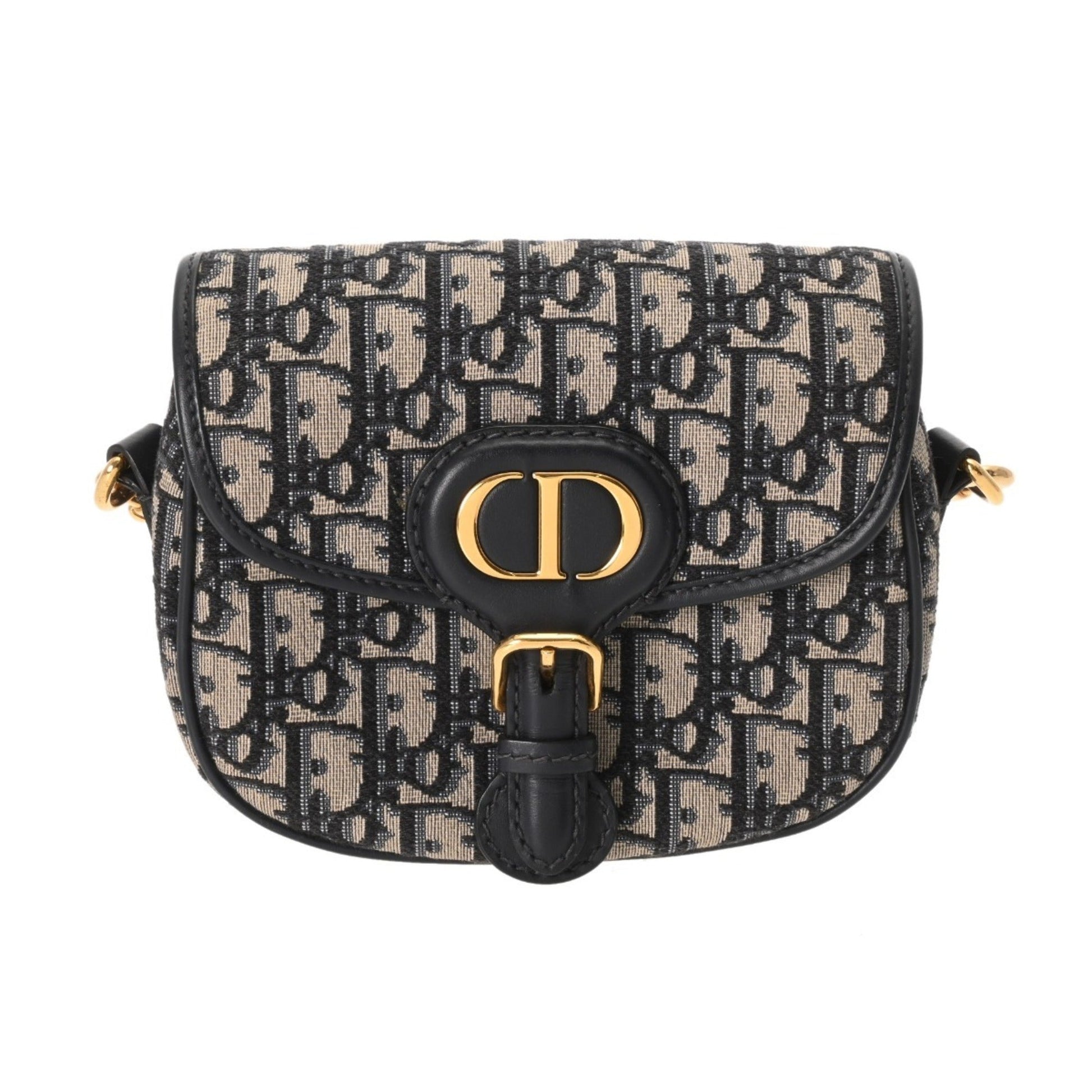 Christian Dior Navy Jacquard Shoulder Bag ()