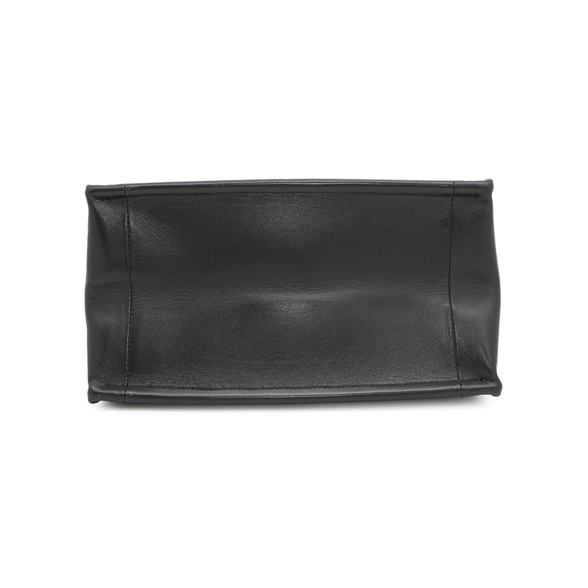 Christian Dior Black Leather Tote Bag ()