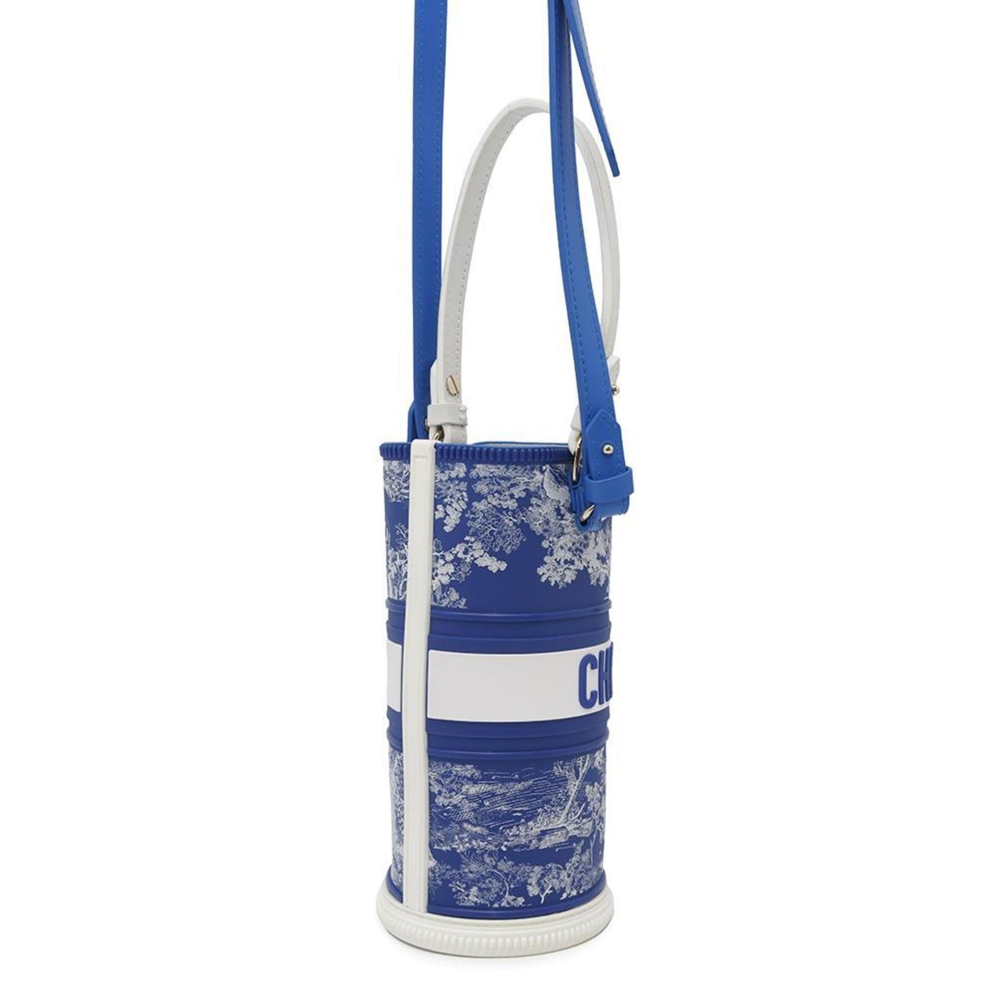 Christian Dior Blue Rubber Leather Shoulder Bag ()