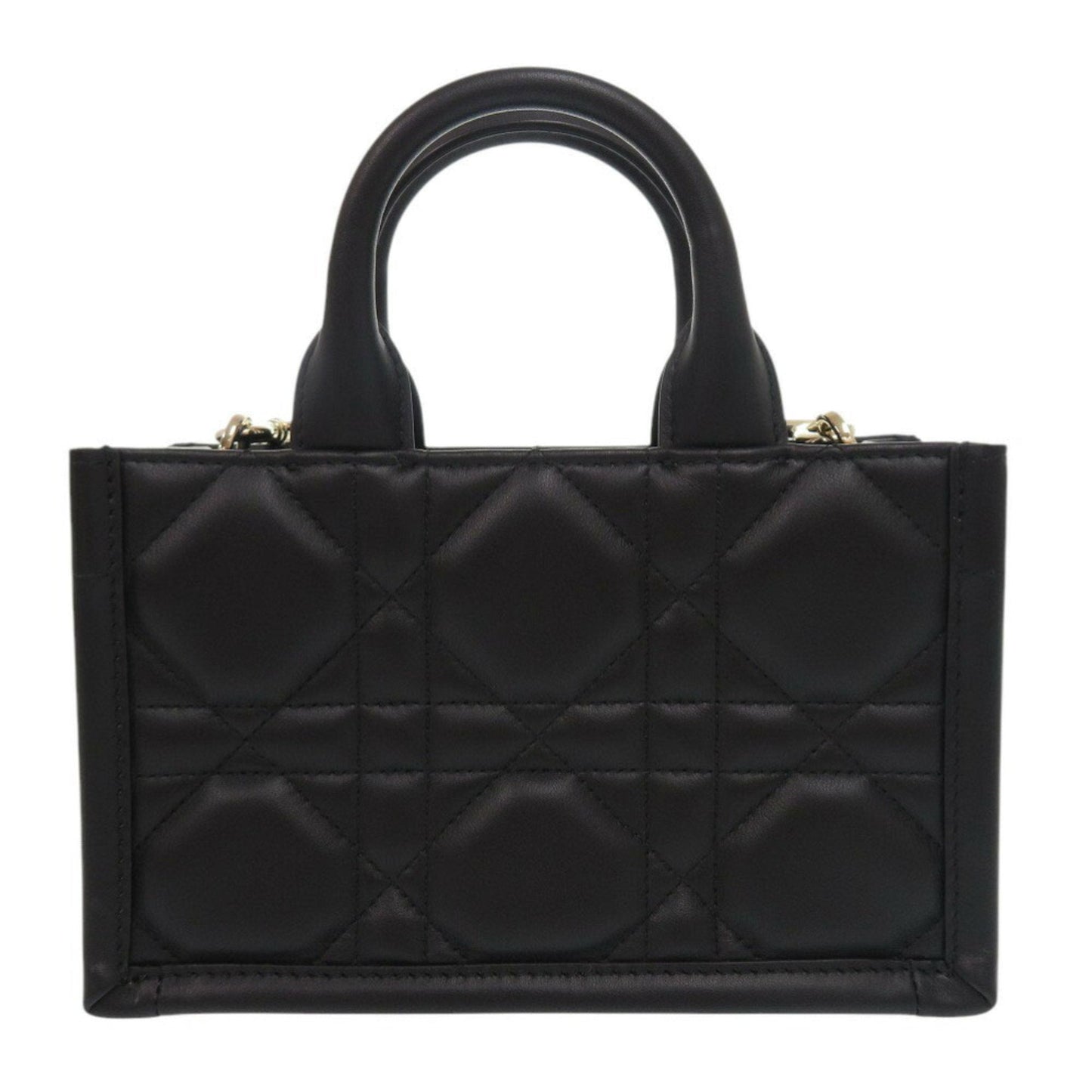Christian Dior Black Leather Handbag Shoulder Bag ()