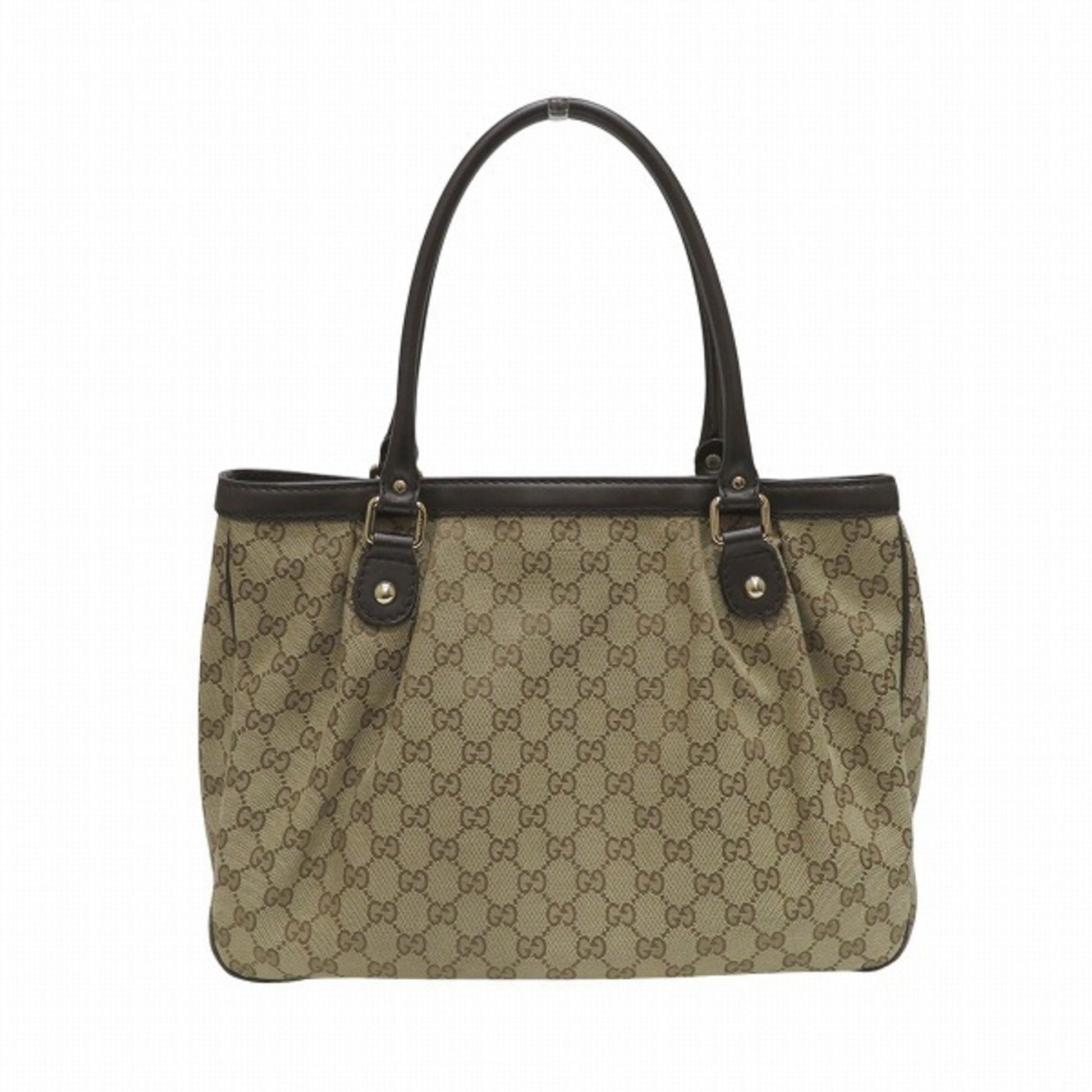 Gucci Leather Canvas Tote