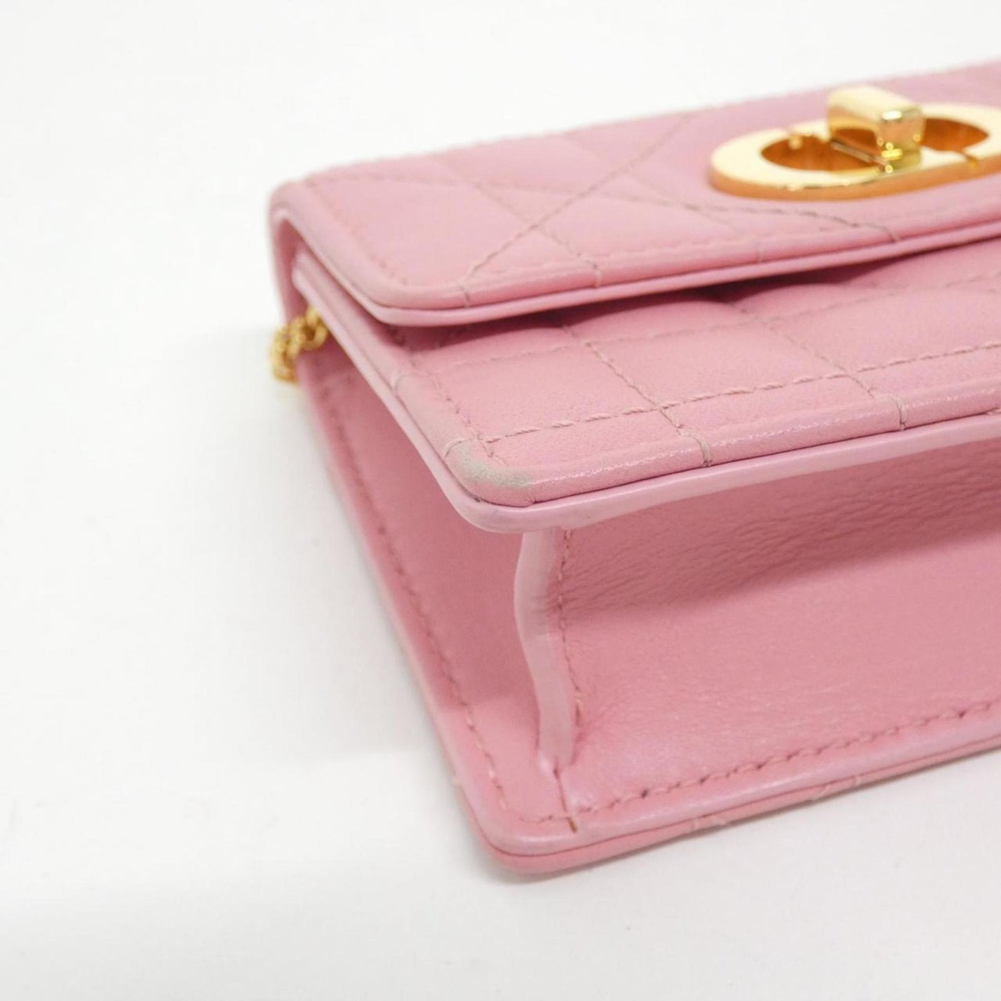 Christian Dior Pink Leather Shoulder Bag ()