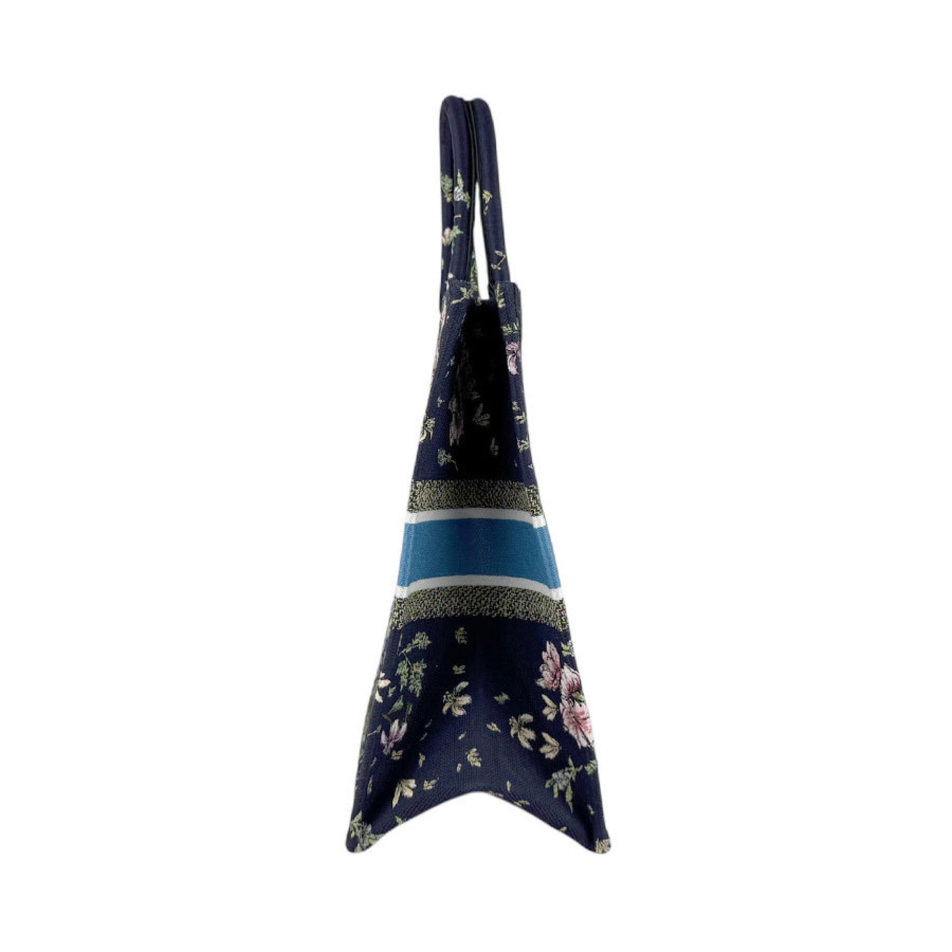 Christian Dior Multi-Color Navy Canvas Shoulder Bag ()