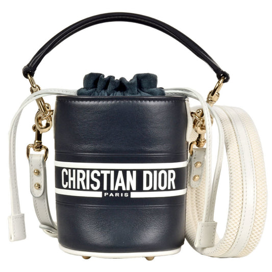 Christian Dior Black Leather Handbag Shoulder Bag ()
