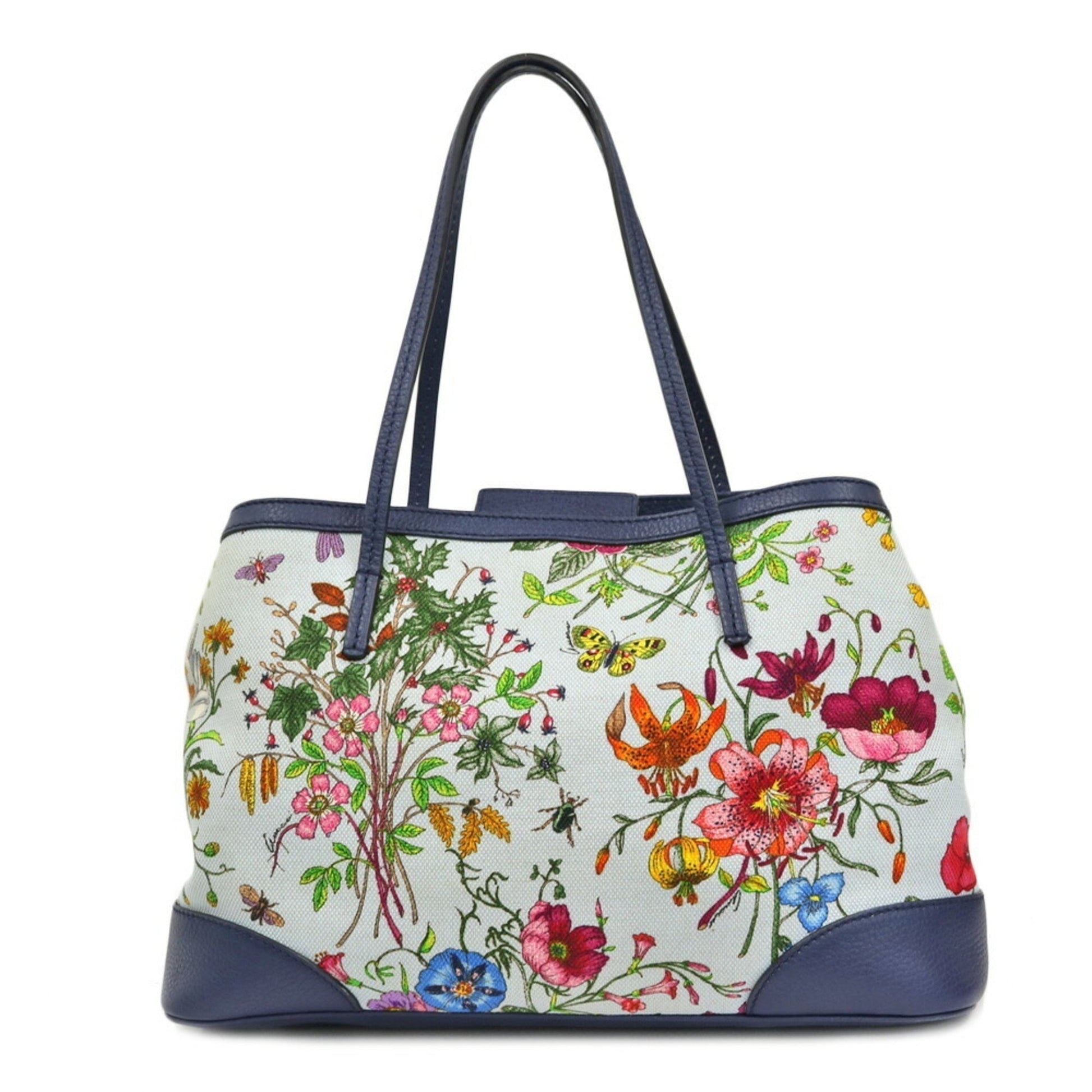 Gucci Flora Blue Canvas Tote