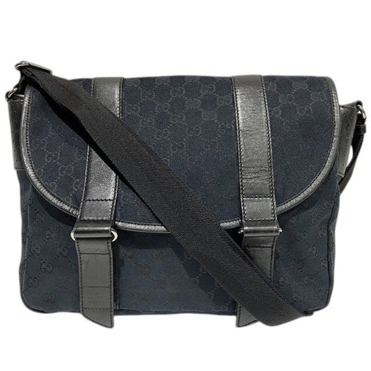 Gucci Leather Canvas Shoulder Bag