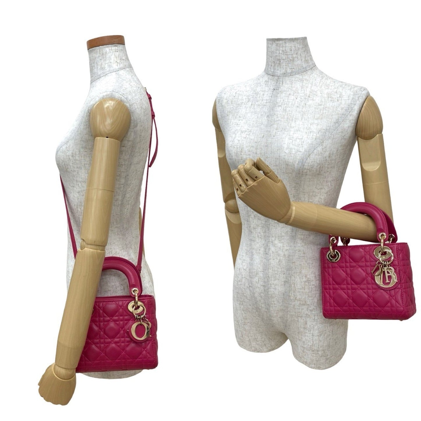 Christian Dior Pink Leather Handbag Shoulder Bag ()