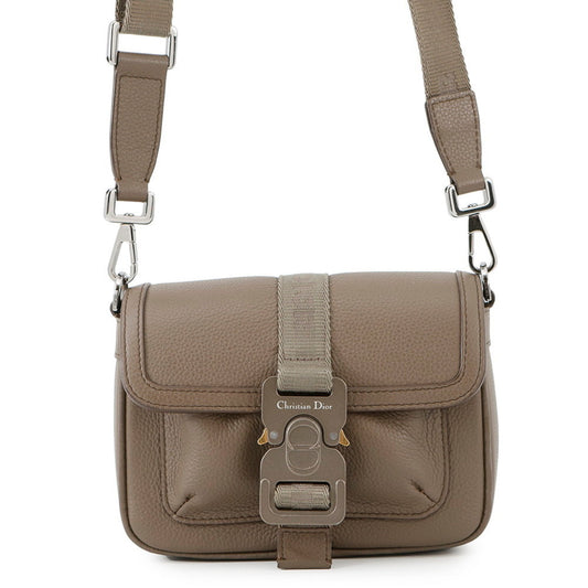 Christian Dior Olive Leather Shoulder Bag ()
