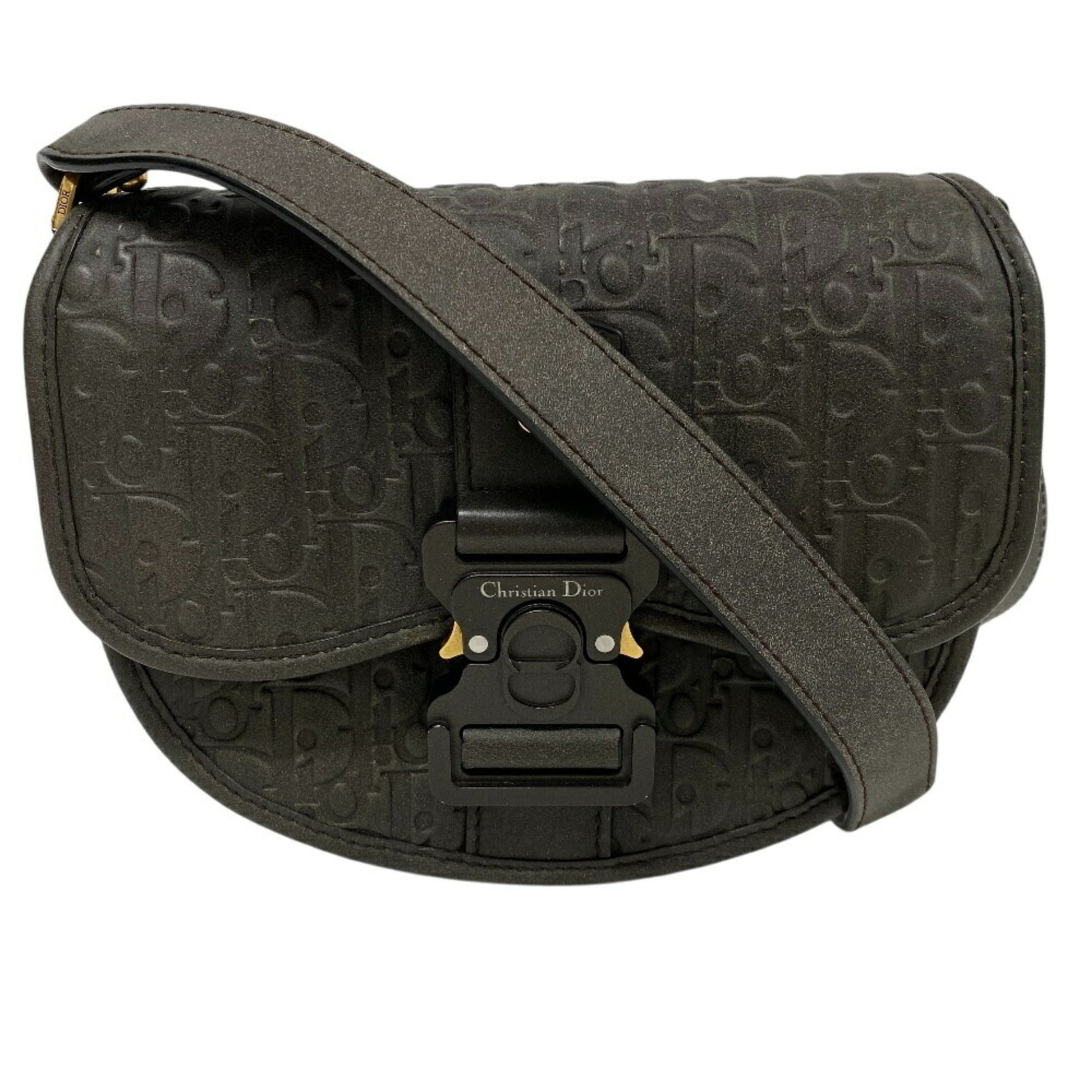 Christian Dior Brown Leather Shoulder Bag ()
