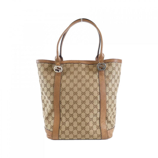 Gucci Leather Canvas Tote