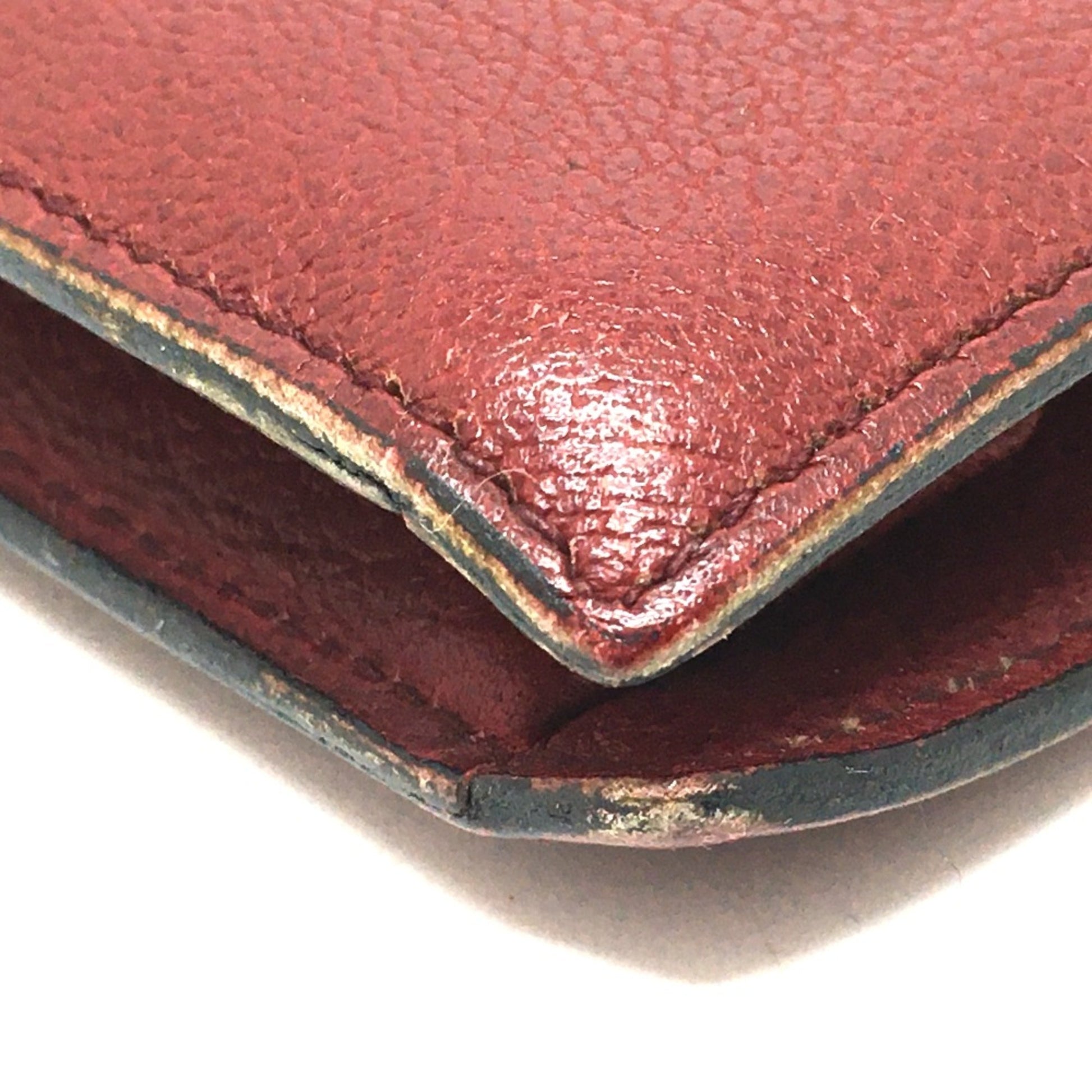 Christian Dior Red Leather Shoulder Bag ()