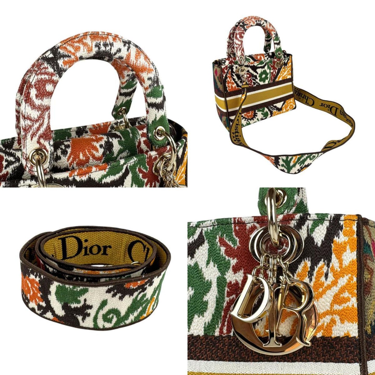 Christian Dior Brown Canvas Handbag Shoulder Bag ()