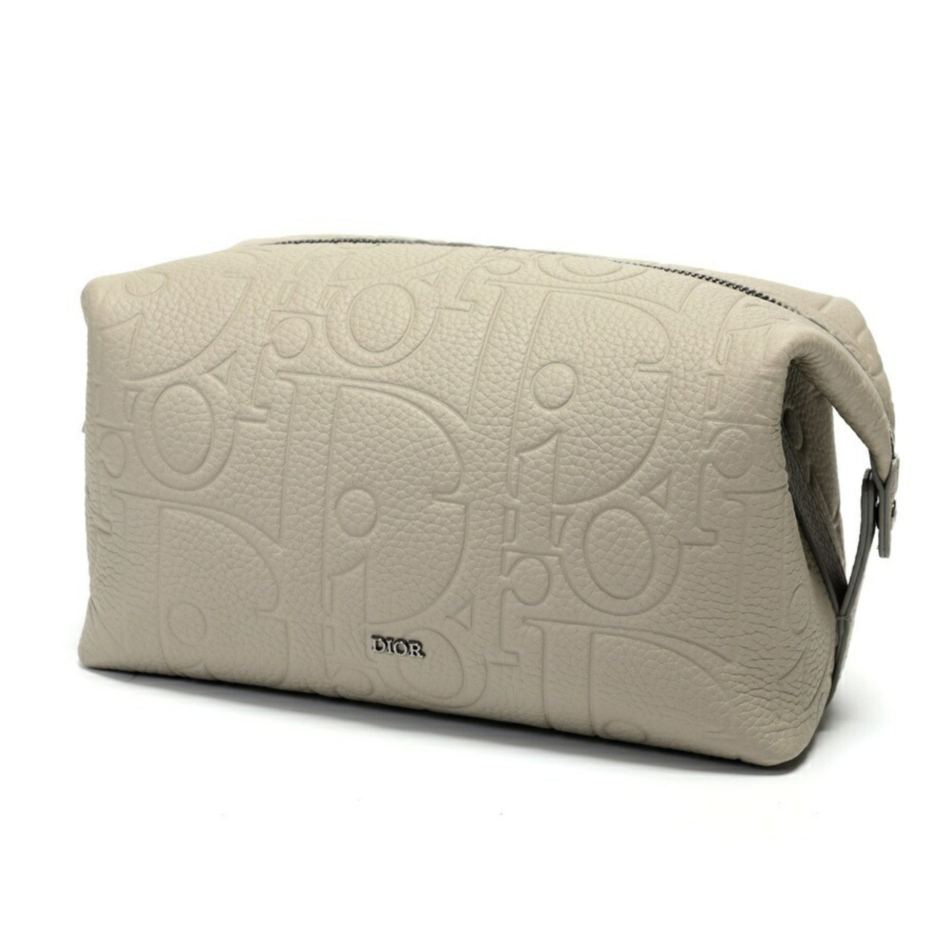 Christian Dior Gray Leather Pouch ()