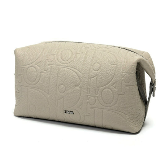 Christian Dior Gray Leather Pouch ()