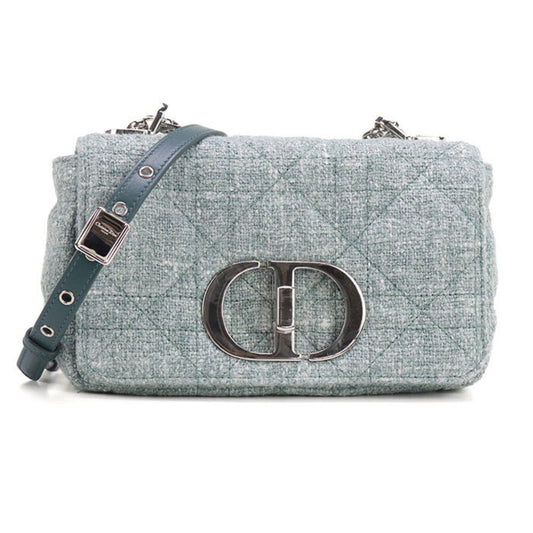 Christian Dior Green Tweed Shoulder Bag ()
