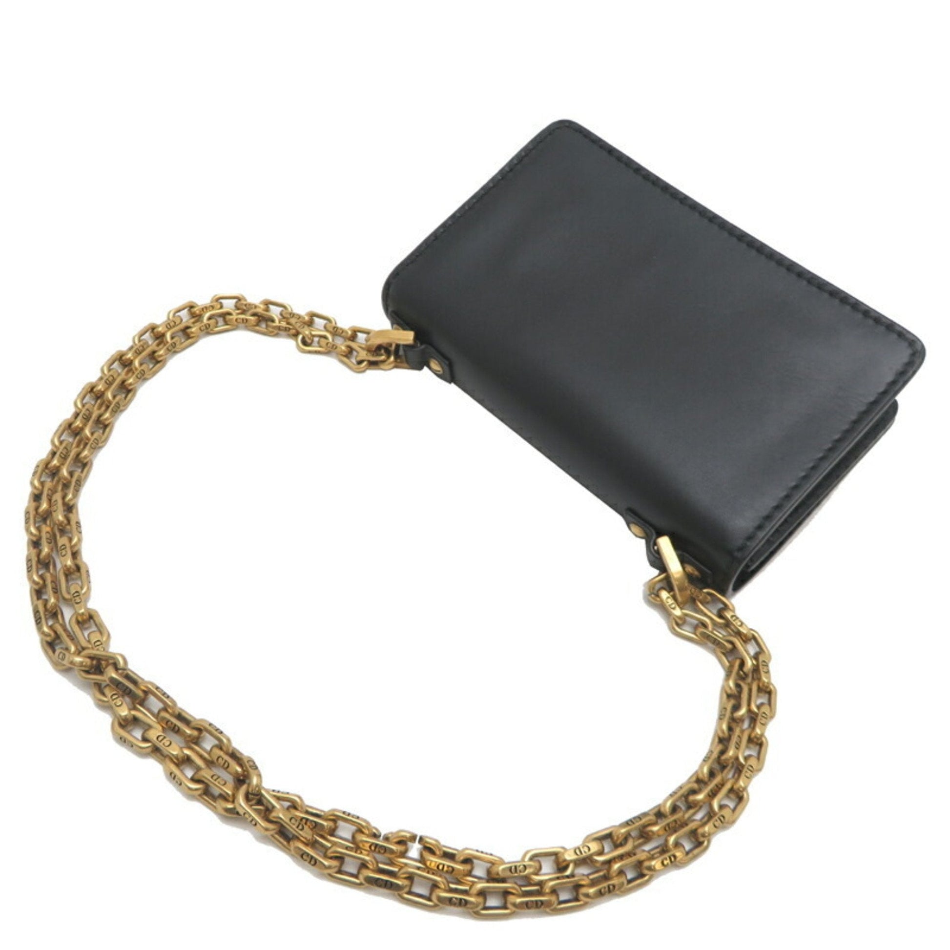 Christian Dior Black Leather Shoulder Bag ()