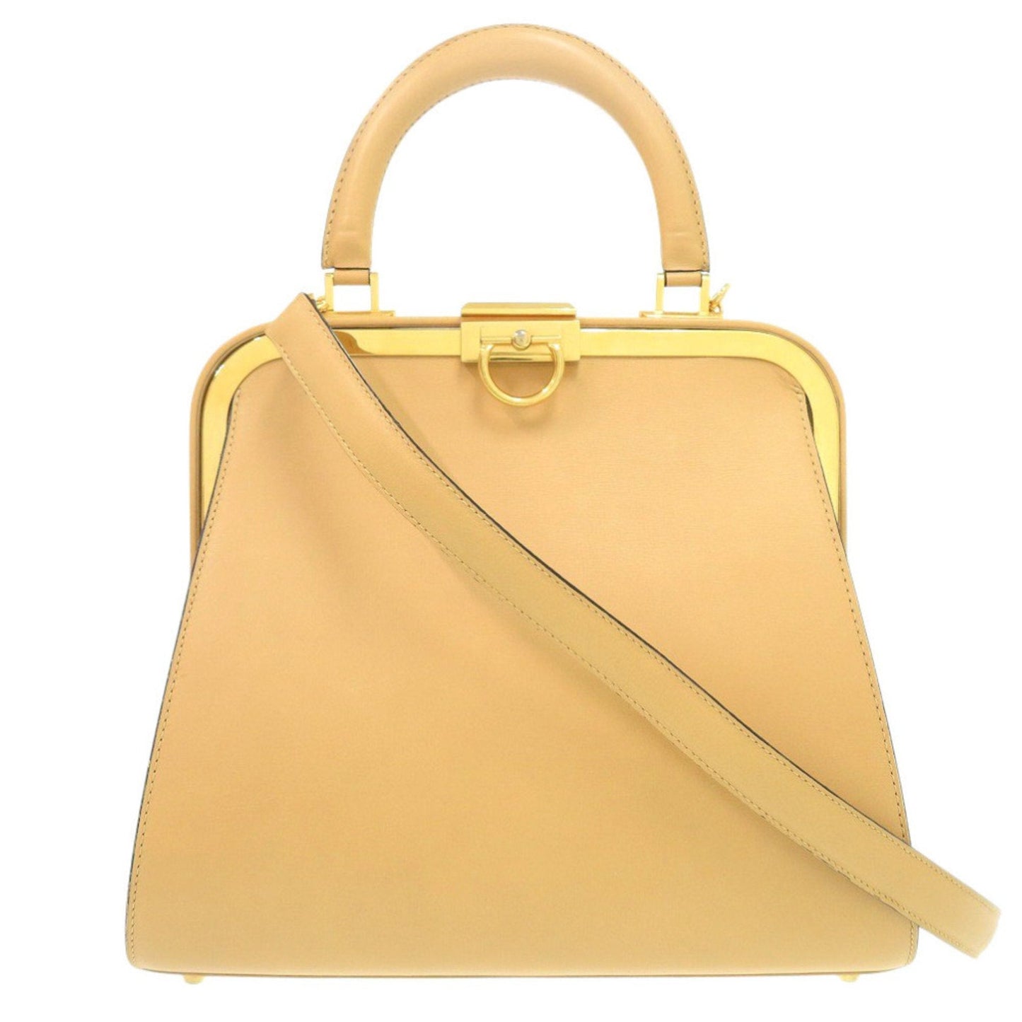 Christian Dior Beige Leather Shoulder Bag ()