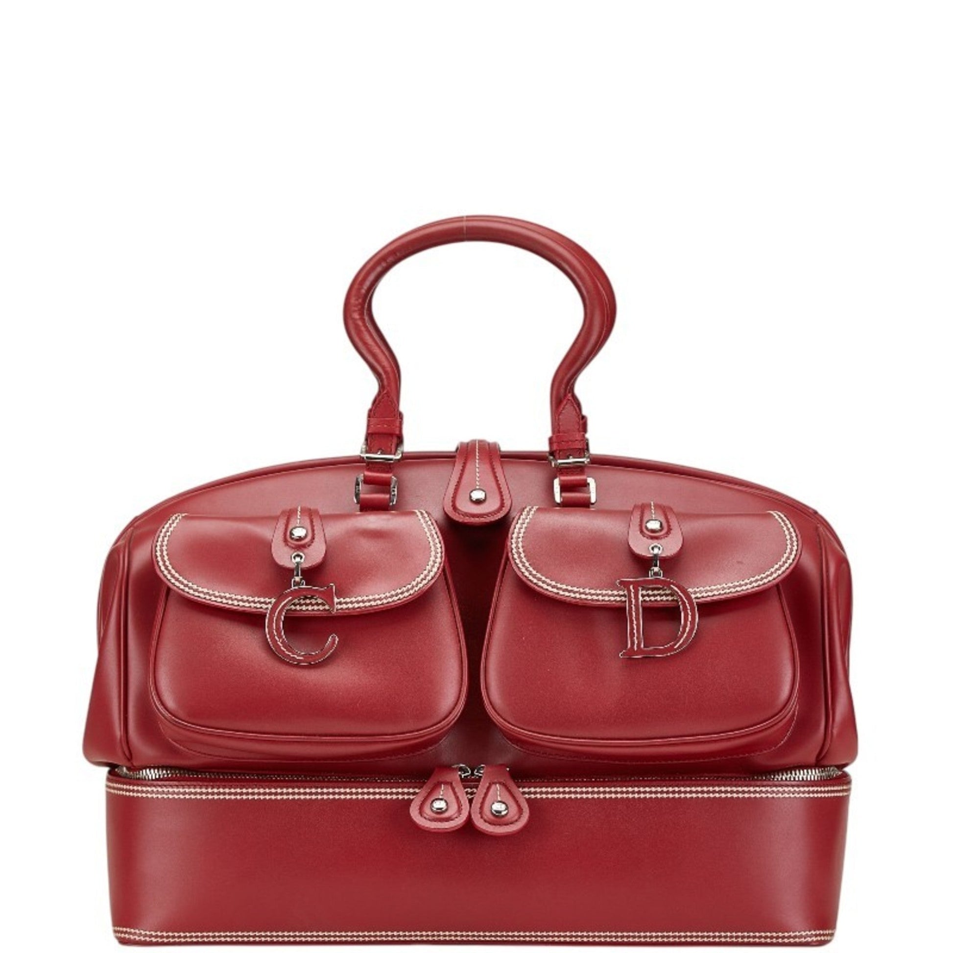 Christian Dior Red Color Leather Handbag ()