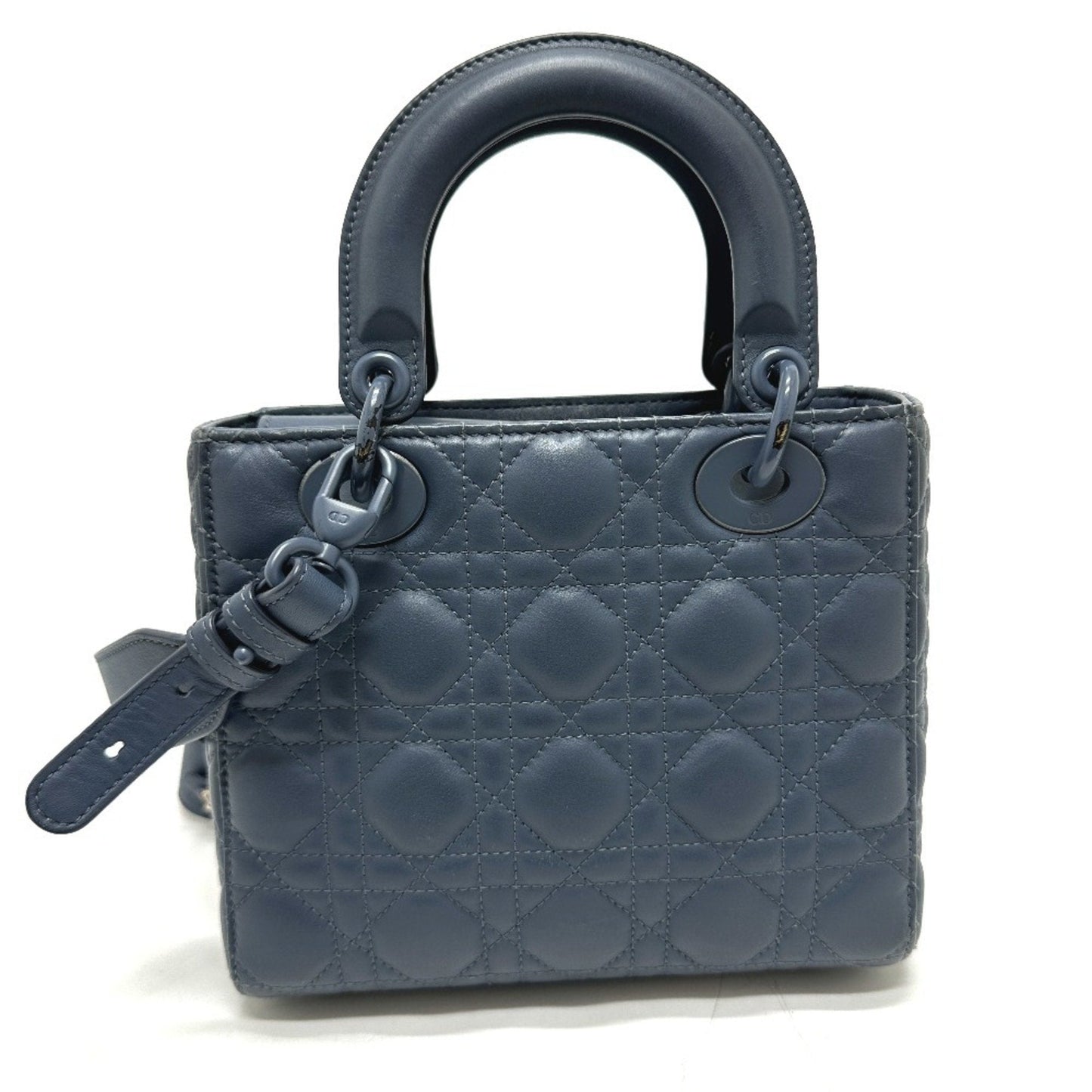 Christian Dior Blue Leather Handbag Shoulder Bag ()