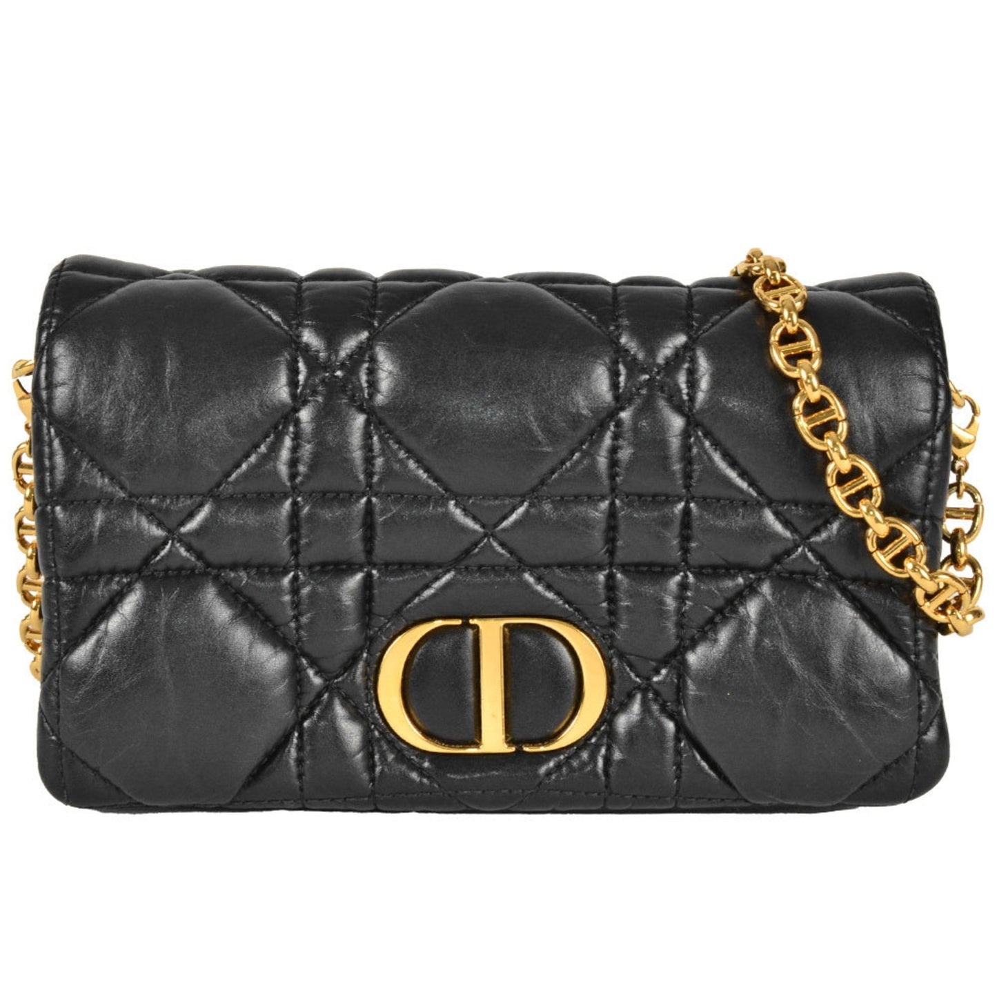 Christian Dior Black Leather Shoulder Bag ()