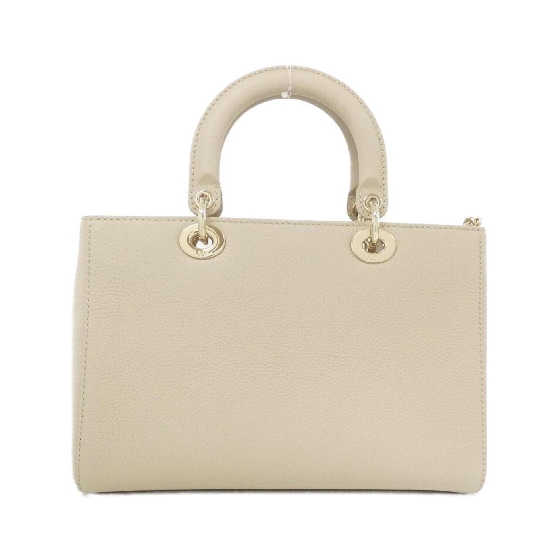 Christian Dior Beige Leather Handbag ()