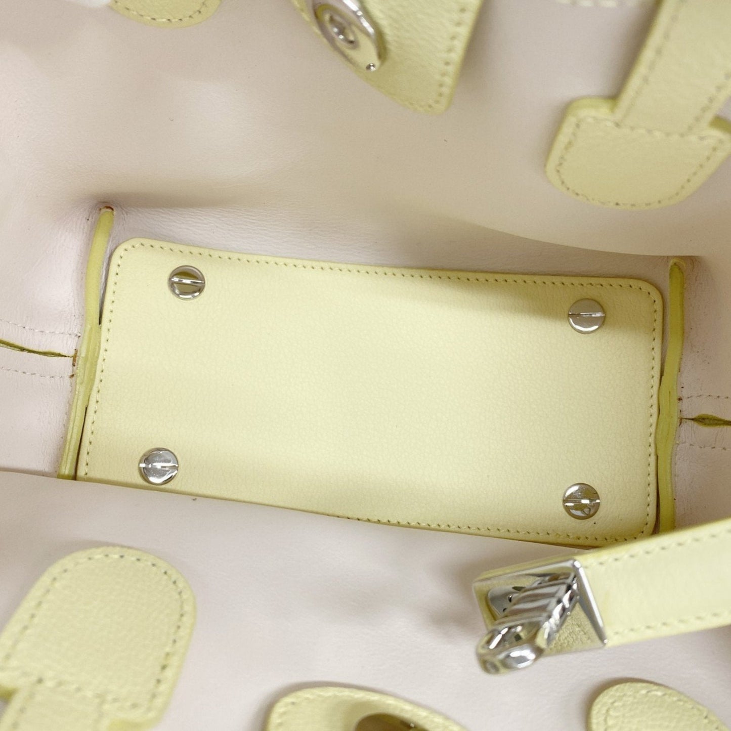 Christian Dior Yellow Leather Handbag ()