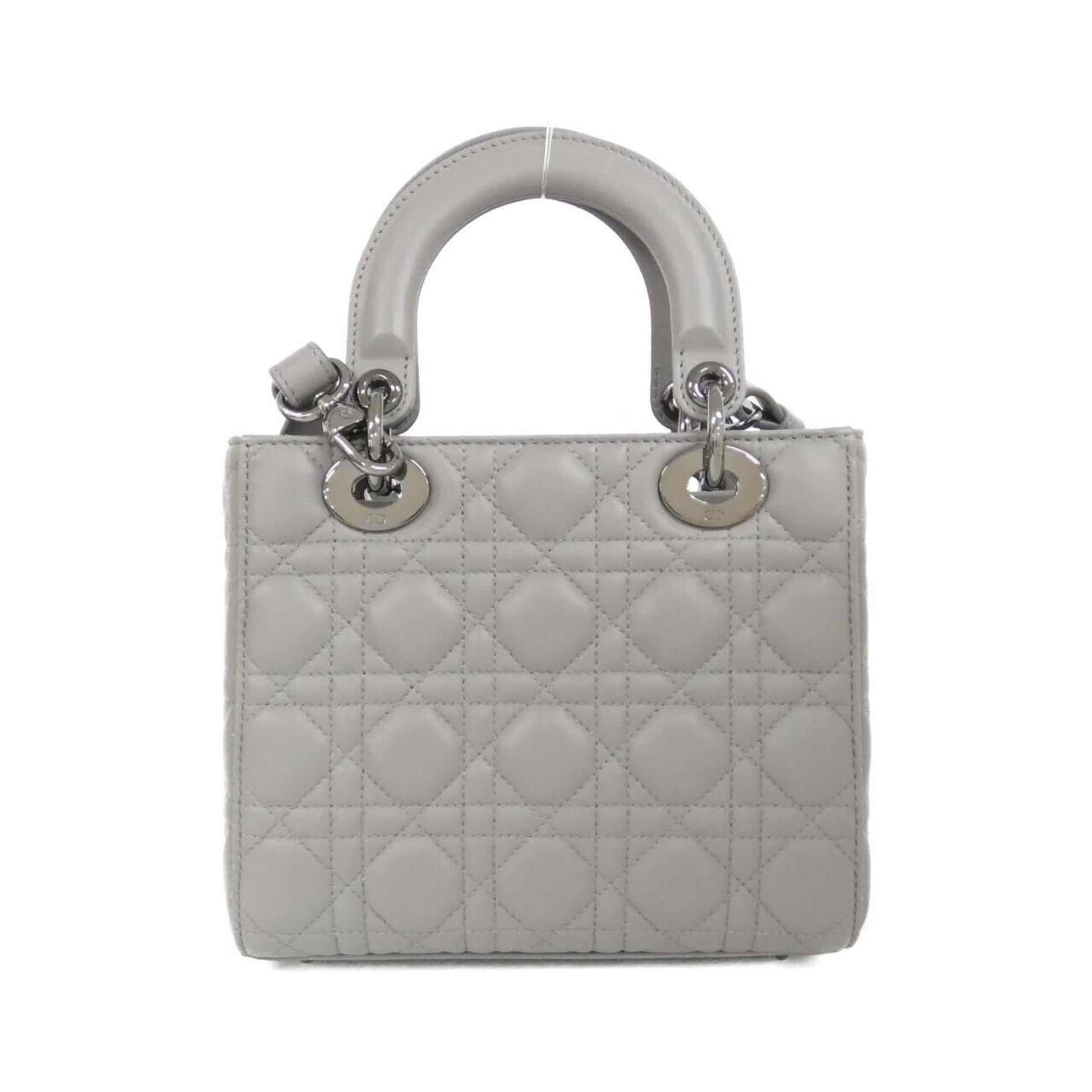 Christian Dior Gray Leather Handbag ()