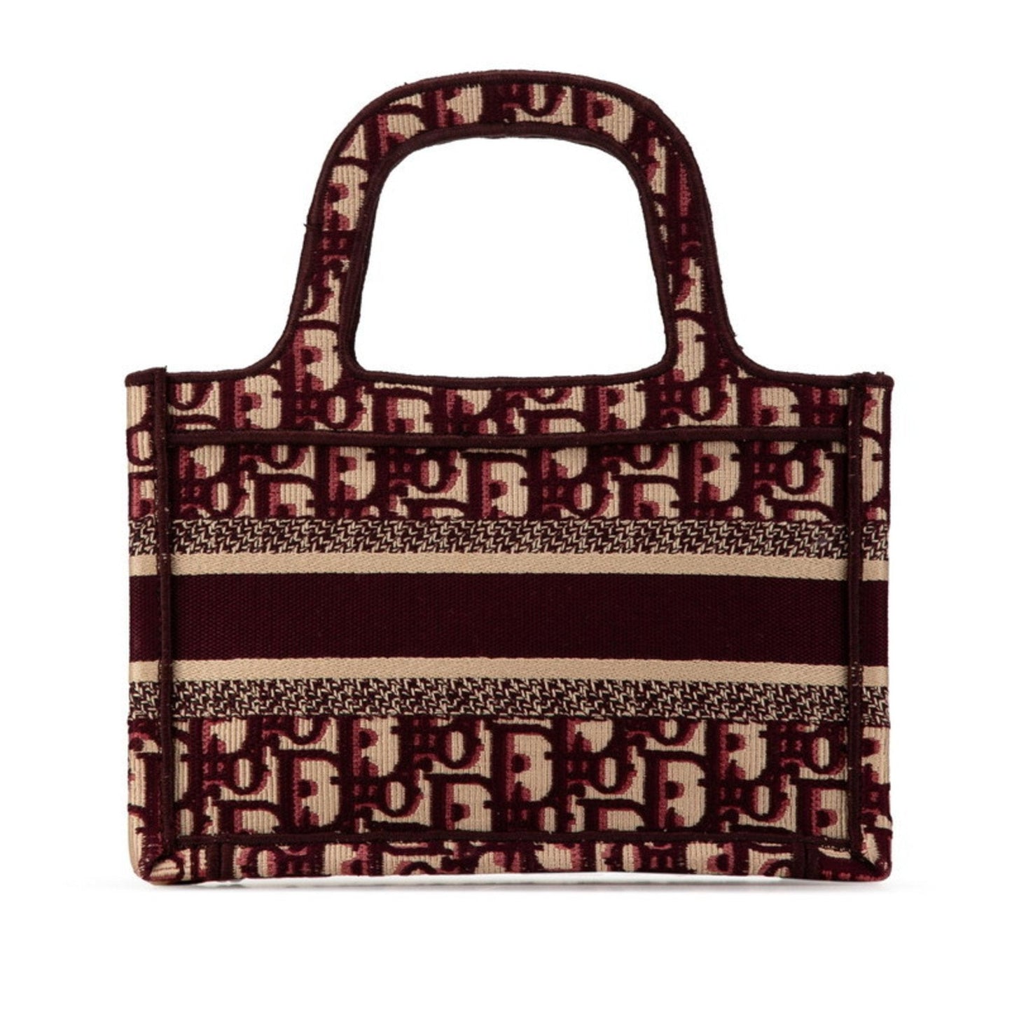 Christian Dior Beige Wine Canvas Handbag Tote Bag ()
