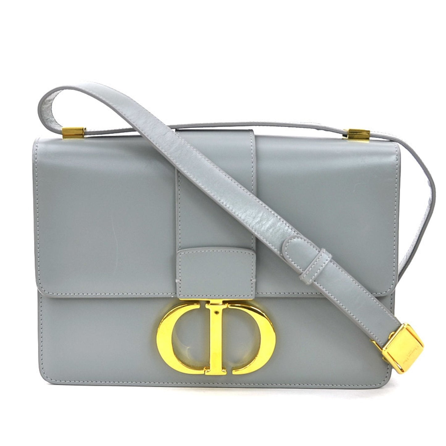 Christian Dior Gray Leather Shoulder Bag ()