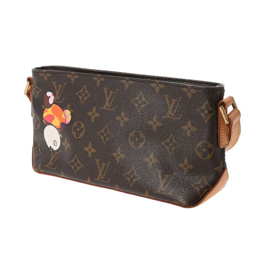 LOUIS VUITTON Monogram Trotter Panda Brown M51241 Women's Canvas Shoulder Bag