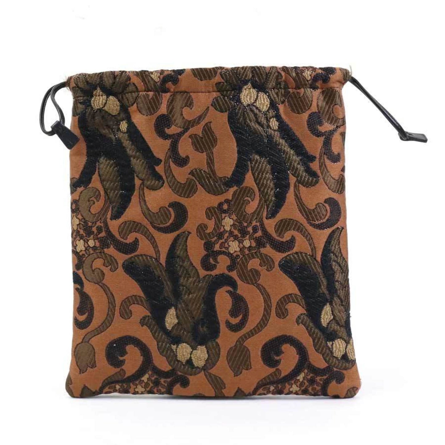 Prada Pouch Drawstring Cotton/Acrylic Brown Women's Luxury Handbag